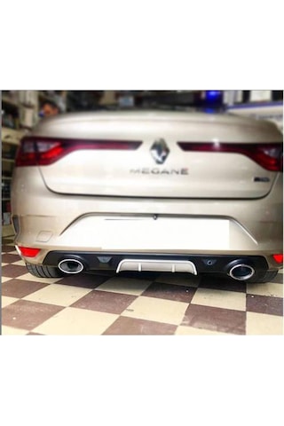 Renault Megane 4 Difüzör Arka Tampon Çift Egzoz Çıkışlı 2016-