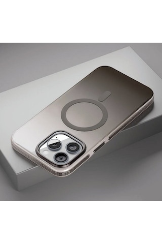 Apple Uyumlu iPhone 16 Pro Max Grace Renk Geçişli Magsafe Koruyucu Kılıf Siyah