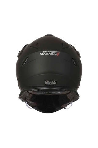 J34 Pro Outerspace Mat Siyah Güneş Vizörlü Cross Kask C2 Siyah