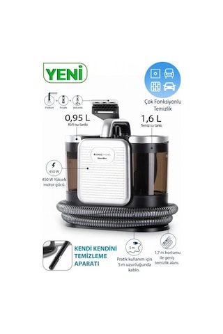 Fakir Range GleamMax Spot Cleaner Koltuk Halı ve Leke Çıkartma Makinesi