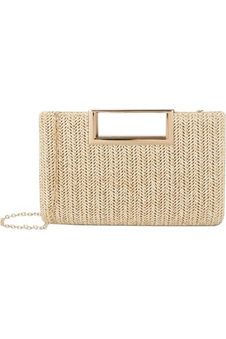 Moveevo El Dokuma Samimi Çaylak Çanta - Taşınabilir Altın Zincir, Manyetik Kapatma, Günlük Gereksinimleri Karşılar 26x16x5cm Çok Renkli