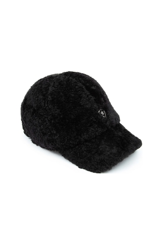 Tamer Tanca Unisex Kürk Siyah Şapka 524 Beyzbol Kurk Sapka Sıyah Kurk Siyah