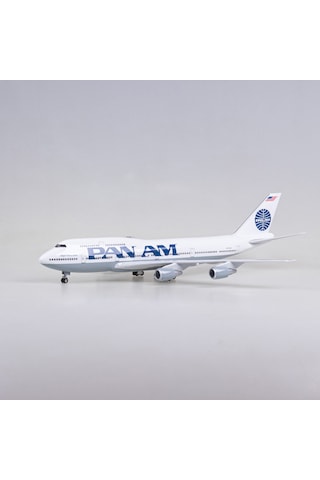 Panam Air B747 Yolcu Uçağı Model Uçak 1/80 Ölçek 47cm