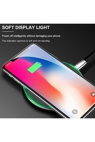 Ulzyvf Hızlı 15w Kablosuz Şarj Cihazı - İphone & Samsung Uyumlu Siyah Qi Stand Siyah