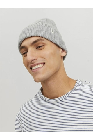 Jack & Jones Jacbrink Beanie Noos Erkek Bere-27683 - Gri