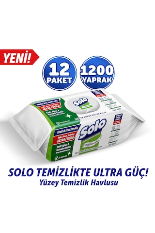 Solo Sedir Ağacı Yasemin Esintisi Yüzey Temizlik Havlusu 12'li