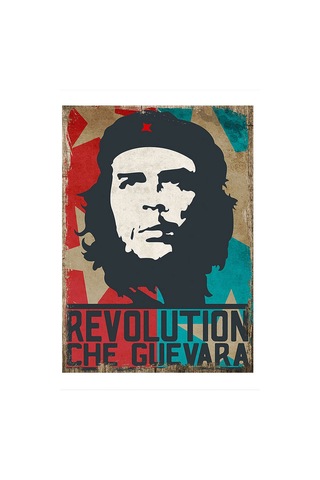 Bedeko Revolution Che Guavera Tasarım Ahşap Tablo 50 Cm X 70 Cm