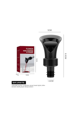 Petal Şeklinde Kırmızı Şarap Vakumlu Stoper Şarap Akıtıcı