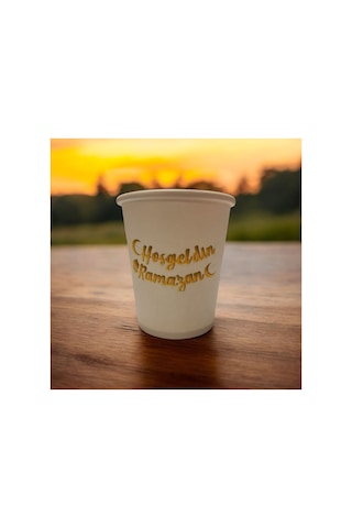 Ramazan-hoşgeldin Ramazan-iftar-sahur Tek Kullanımlık 7 Oz 100 Adet Karton Bardak 1 Ramazan-hoşgeldin Ramazan-iftar-sahur Tek Kullanımlık 7 Oz 100 Adet Karton Bardak 1