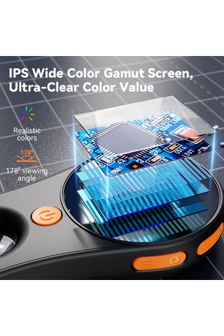 Youmex 500x Büyütme El Tipi Mikroskop - 2.0 İnç Ips Ekran, 3 Seviye Led Işığı, Usb İle Bilgisayara Bağlanabilir Siyah