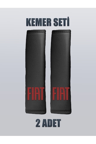 Fiat Yeni Logo Kırmızı Yastık Kemer 2 Adet
