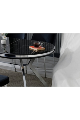 Deva 6 Kişilik Yemek Masası Takımı Lacivert