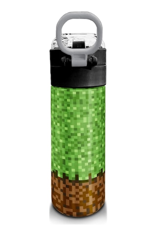 Coral High Kids High Craft Desenli Pipetli Ve Direkt İçim Çelik Termos 500 Ml 31992 Yeşil - Kahverengi