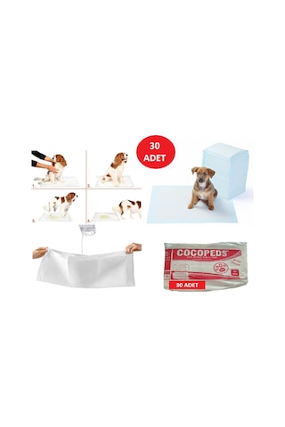 Cocopeds Kedi Köpek Tuvalet Eğitim Kullan At Çiş Pedi 90 x 60 CM 30'lu