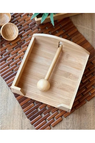 Doğal Bambu Ahşap Peçetelik Ahşap
