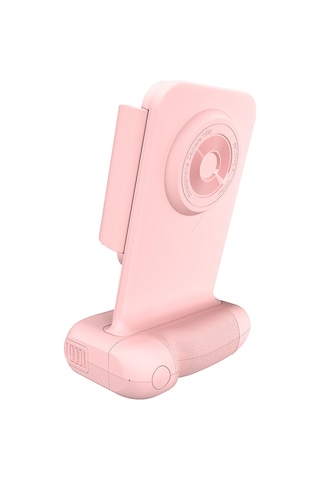 Wezone Rx01-b Telefon Fotoğraf Asistanı: Bluetooth Kumanda, 15w Kablosuz Şarj, Döner Mıknatıslı Tutucu, Pembe