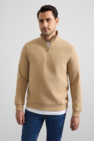 Süvari Bej Regular Düz Yarım Balıkçı Yaka Sweatshirt Ssw2013700001-bj3 Bej