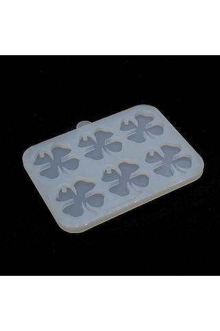 Epoksi Silikon Kalıp / 6lı Yonca Anahtarlık Kalıbı