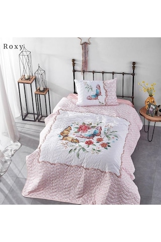Clup Cotton Tek Kişilik Yatak Örtüsü Baskılı Roxy