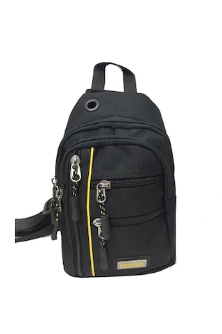 Ogdo - Kanvas Çapraz Sırt, Göğüs Çantası Ve Omuz Çantası - Body Bag - 4924 Sarı