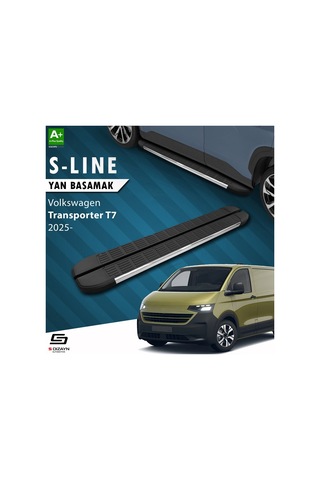 S-dizayn Volkswagen Transporter T7 Uzun Şase S-line Krom Yan Basamak 263 Cm 2025 Üzeri A+ Kalite
