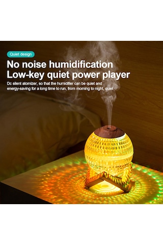 Yifomall Yatak Odası İçin Nemlendiriciler Rgb Led Mini Renkli Gece Lambası Kristal Küre Nemlendiric Hava Nemlendirici