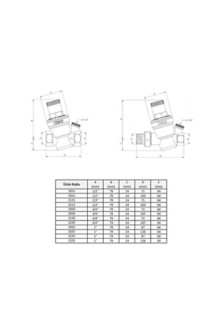 Case Dk Su Basınç Düş. 1/2'' (1915 Maks.16 Bar)
