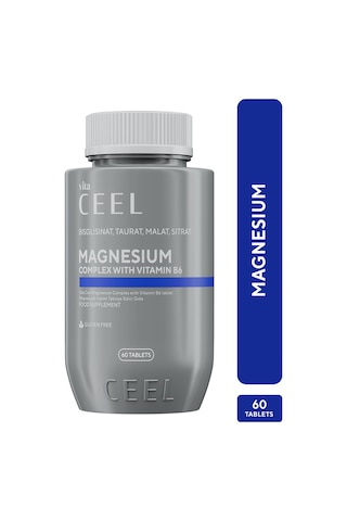 Magnezyum Complex With B6 Citrate, Glycinate, Malate, Taurate-60 Tablet Magnezyum Complex With B6 Citrate, Glycinate, Malate, Taurate-60 Tablet