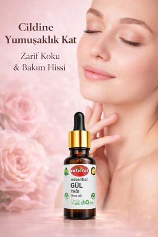 Safvital Gül Yağı 20 Ml Aromatik Bakım Yağı Cilt Saç Ve Aromaterapi İçin Kalıcı Zarif Koku