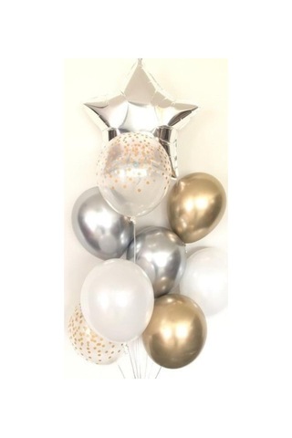 Beysüs Gümüş Yıldız Balon Seti Standart