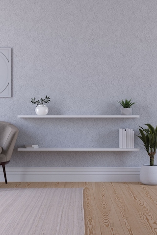 Yankı-BYEG 2li 100 cm Mat Beyaz Mdf Duvar Rafı Gizli Bağlantı Kitaplık