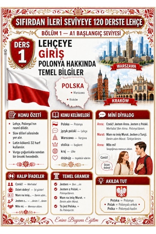 Sıfırdan İleri Seviyeye 130 Derste Lehçe A1 Den B2 Ye Lehçe Öğrenme Kitabı