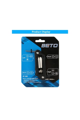 Beto Alyan Anahtar Takımı 10 Fonksiyonlu Bt-348 Gri - Siyah