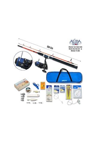 Albastar Tam Takım Profesyonel Tekne Olta Seti Tts003 150 CM-Standart