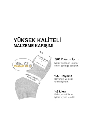10'lu Kutu Bambu Premium Dikişsiz Bay - Sneaker Çorap
