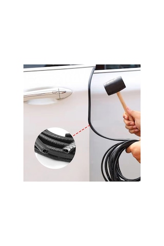 Siyah Renk Araç Kapı Koruma Fitili Kapı Çarpma Çizik Önleyici N11.4171