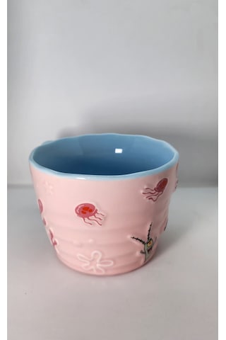 Süngerbob Pembe Rüya Mug - Kupa + Kaşık + Figür Set Çok Renkli