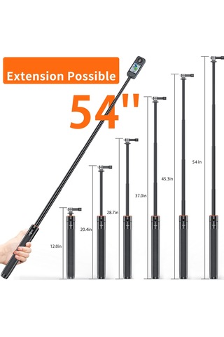 Vrıg Tp-21 Spor Kamerası Selfie Çubuğu Tripod Standı Siyah