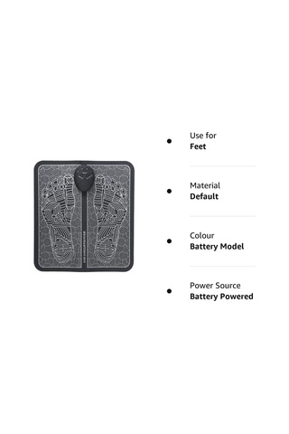 Padalink Ayak Tabanı Ems Akım Masaj Matı - 6 Mod 9 Seviye, Akıllı Otomatik Kapanma, Pilli, İç Çizgiler Stimülasyonu, Pu Deri Lacivert