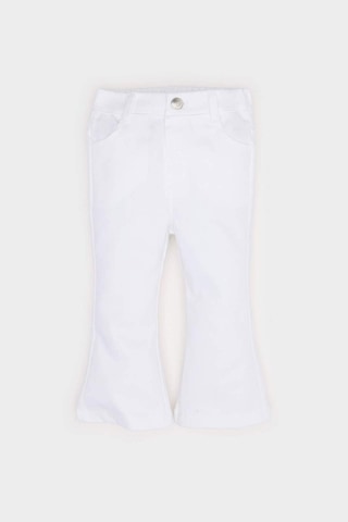DeFacto Kız Bebek Flare Fit İspanyol Paça Gabardin Pantolon E1798A525SMWT34 Beyaz