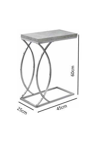 Şemi Paslanmaz Metal Yan Sehpa