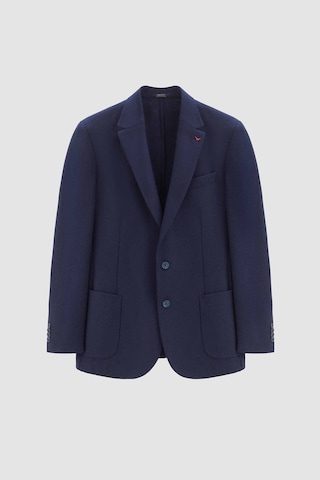 D's Damat Ds Damat Regular Fit Lacivert Armürlü Çift Yırtmaçlı Yünlü Blazer Kumaş Ceket 3hf04ır224361 Lacivert