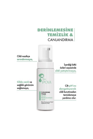 The Pova Yatıştırıcı ve Nemlendirici Yüz Temizleme Köpüğü – Tüm Cilt Tipleri İçin 150 ML