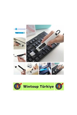 Ergonomik Elektronik Kapı Pencere Köşe Zor Nokta Çok Amaçlı Mini Detay Temizlik Fırçası Faraş 2 İn 1