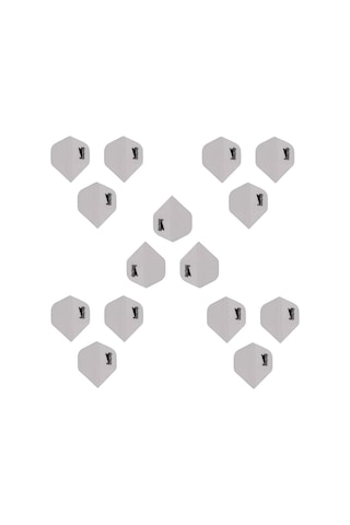 5 Set (15 Adet) Dartsan Dart Flight-flayt. 100 Micron Pet Beyaz