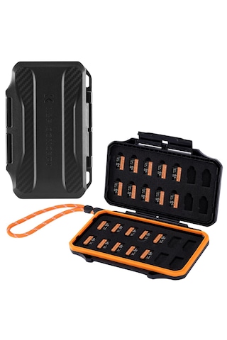 K&f Concept Hard Case Mikcro Sd Kart Çantası - 28 Kart Kapasiteli Black