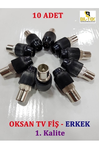 Oksan Tv Anten Fiş Erkek 10 Adet
