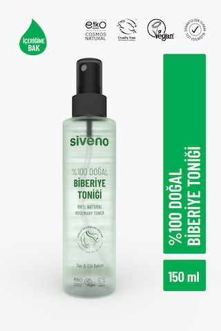 Siveno %100 Doğal Biberiye Suyu Saç Dökülmesi Karşıtı ve Hızlı Saç Uzatma Etkili Saç Toniği 150 ML