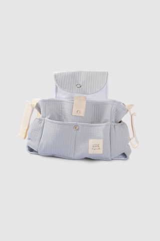 Sıvı Geçirmez Bebek Arabası Organizer Çantası Kapitone Gri Desenli Gri