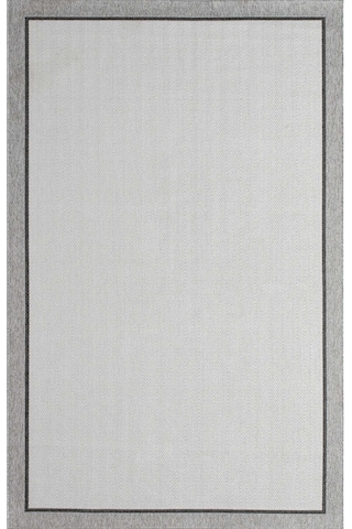 Venüs Sisal Antrasit Modern Dokuma Kilim Hasır Halı 513beyaz - Gri
